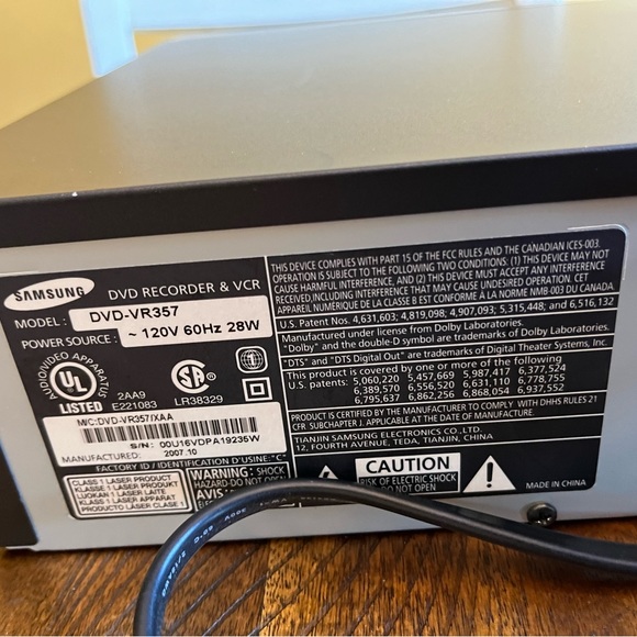 Samsung DVD VCR Combo Recorder VHS HDMI DVD-VR357 - Picture 8 of 8